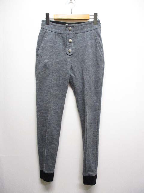 シーバイクロエ See By Chloe スウェット ニット ジョガー パンツ 36 グレー サイドファスナー ストレッチ 正規 レディース 065 ベクトルパーク