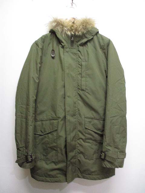ラウンジリザード Lounge Lizard 美品 中綿 モッズ コート 2 カーキ ラクーンファー着脱 裏地付き 日本製 メンズ 065 ベクトルパーク