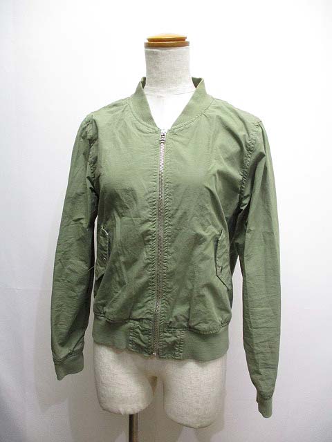 グリーンレーベルリラクシング ユナイテッドアローズ Green Label Relaxing 薄手 ジップ ブルゾン ジャケット 38 カーキ レディース 065 ベクトルパーク