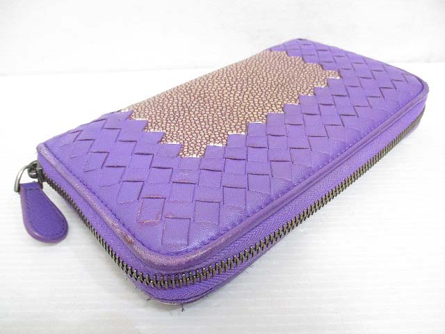 ボッテガヴェネタ BOTTEGA VENETA 長財布 ラウンドファスナー レザー 
