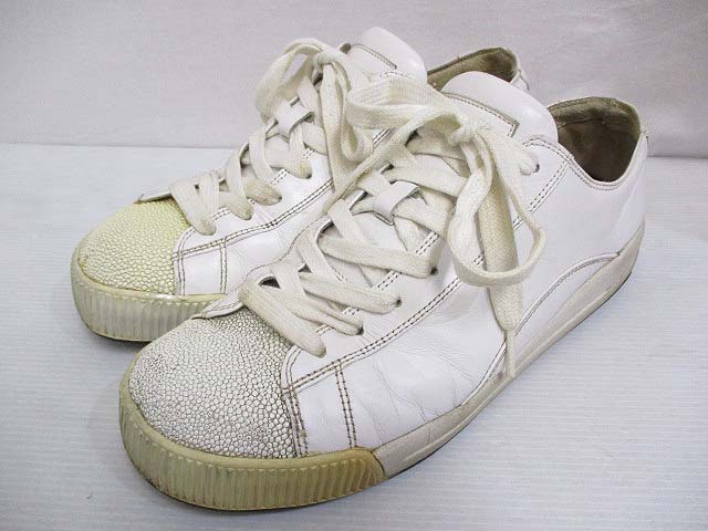 ビズビム Visvim レザー スニーカー シューズ Us8 白 ホワイト 26cm ローカット メンズ 065 ベクトルパーク