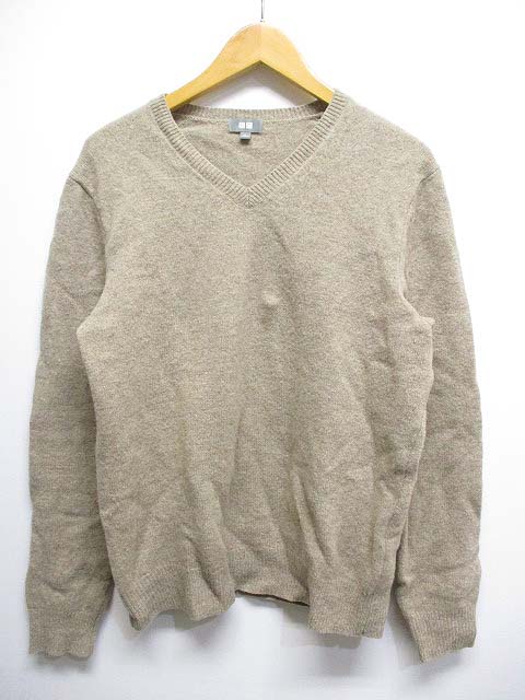 ユニクロ Uniqlo ウール100 長袖 Vネック ニット セーター L ベージュ メンズ 065 ベクトルパーク ユニクロ Uniqlo ウール100 長袖 Vネック ニット セーター L ベージュ メンズ 065 ベクトルパーク