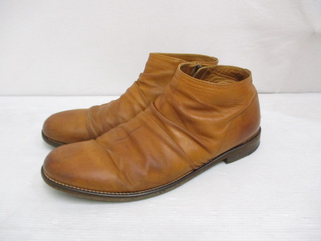 パドローネ Padrone レザー ローファー シューズ 42 茶 ブラウン 靴 日本製 サイドファスナー メンズ 065 ベクトルパーク