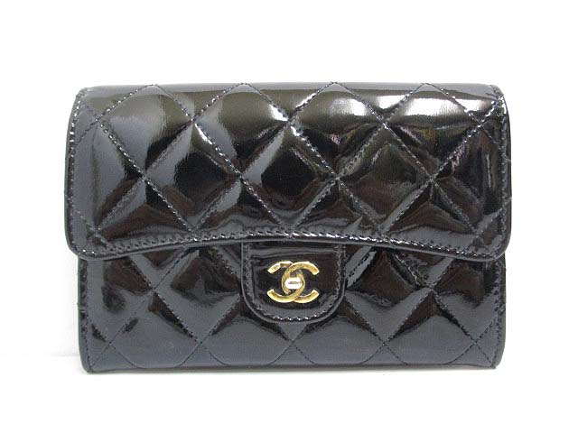 シャネル CHANEL 美品 マトラッセ ミディアム ウォレット 財布 