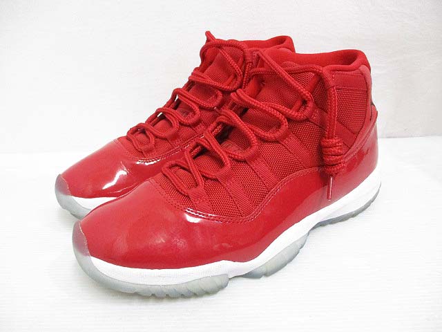 ナイキ NIKE 良品 AIR JORDAN 11 RETRO 378037-623 27.5cm レッド 赤  