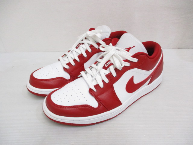 ナイキ Nike 極美品 Air Jordan 1 Low エアジョーダン 1 ロウ 611 スニーカー 27cm ジムレッド 赤 白 靴 シューズ メンズ 065 ベクトルパーク