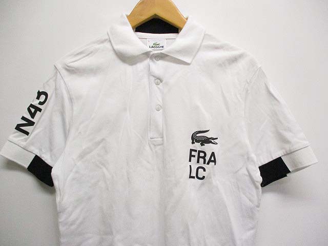 新品未使用タグ付き【LACOSTE】半袖ポロシャツ　白　SIZE3 LACOSTE - ラコステ LACOSTE ポロシャツ 半袖 36 ホワイトの通販