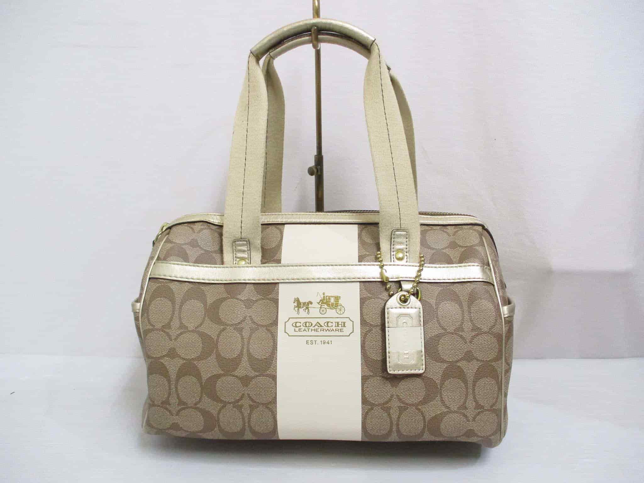 コーチ COACH F11353 ヘリテージ ジップストライプサッチェル ハンド 