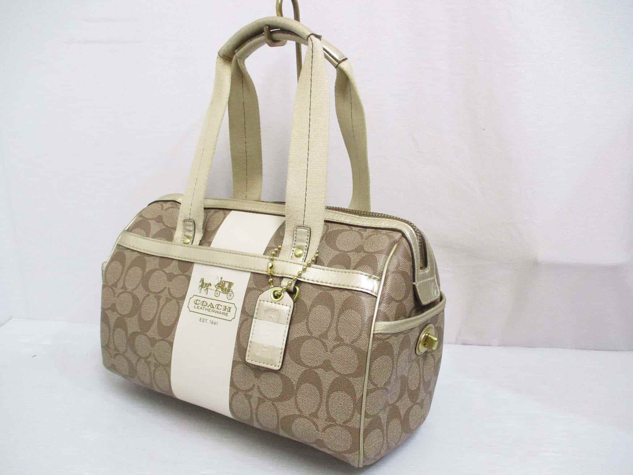 コーチ COACH F11353 ヘリテージ ジップストライプサッチェル ハンド 