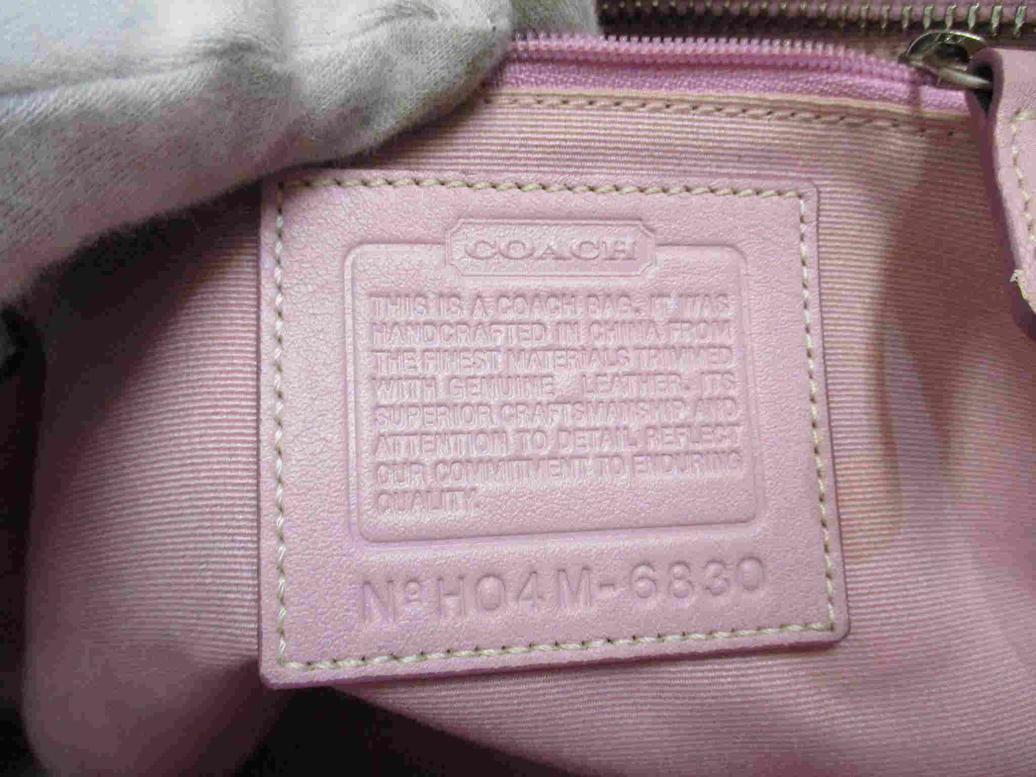 良品　コーチ　ハンドバッグ　シグネチャー　キャンバス　スエード　6830 ピンク 2025年最新】COACH 6830の人気アイテム - メルカリ