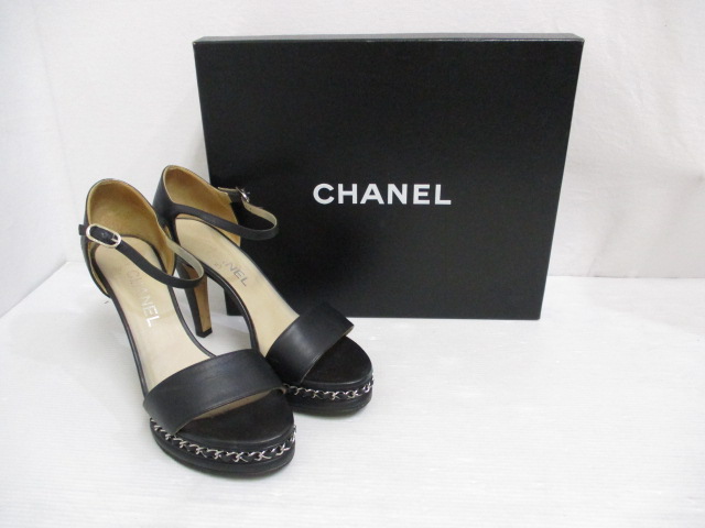 CHANEL シャネル チェーントングサンダル　38C 楽天市場】CHANEL シャネル 靴 フラット ペタンコ トング CC