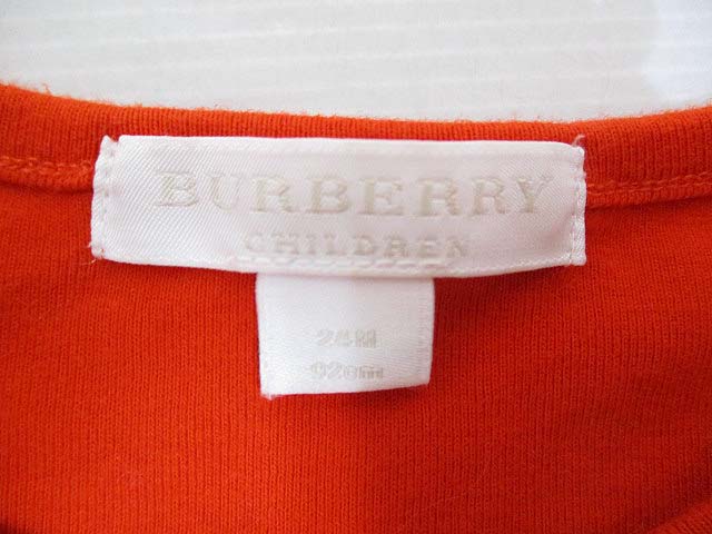 burberry children バーバリーチルドレン　kids Tシャツ BURBERRY バーバリー チルドレン キッズ 肩チェック赤Tシャツ 6Y