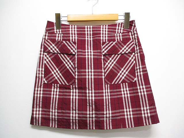 バーバーリーブルーレーベル 台形ミニスカート 38 美品 バーバリー