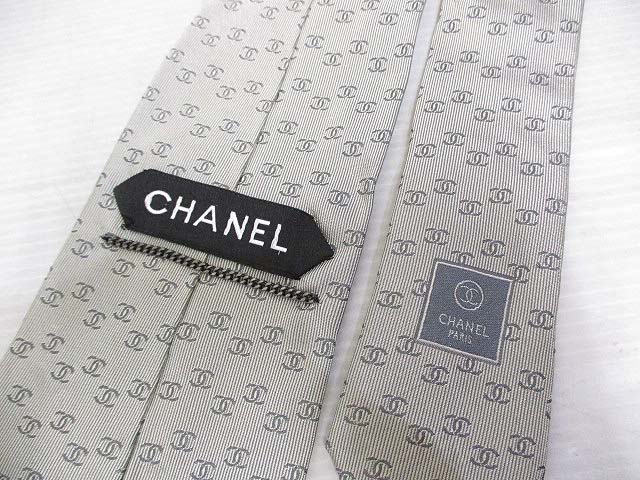 美品　シャネル　ネクタイ　グレー　CCココマーク 楽天市場】CHANEL シャネル ネクタイ シルクタイ ロゴ ウェーブ