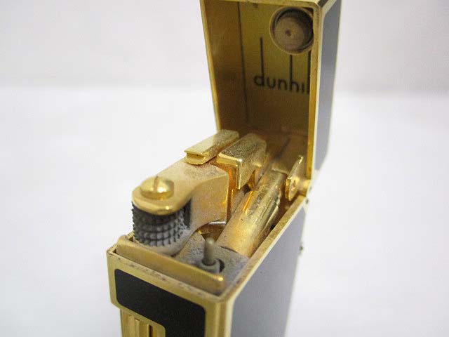 ダンヒル dunhill 美品 ローラー ガス ライター ブラック