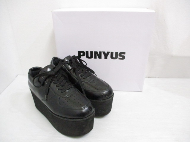 プニュズ Punyus Pn18t 017 ローカット 厚底 スニーカー シューズ 1 黒 ブラック 靴 箱付き レディース 065 ベクトルパーク プニュズ Punyus Pn18t 017 ローカット 厚底 スニーカー シューズ 1 黒 ブラック 靴 箱付き レディース 065 ベクトルパーク