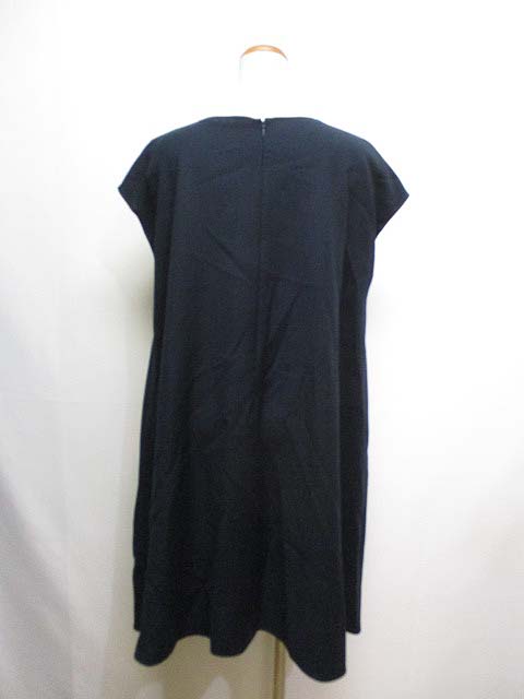 ソーノ Sono フレンチスリーブ ボックス ワンピース 1 濃紺 ネイビー サイドスリット 裏地付き 日本製 レディース 065 ベクトルパーク