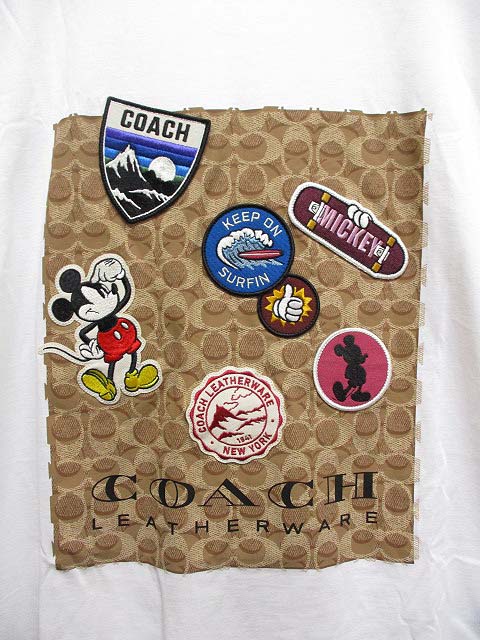 未使用品 コーチ COACH x Disney ディズニー 半袖 Tシャツ M 白  