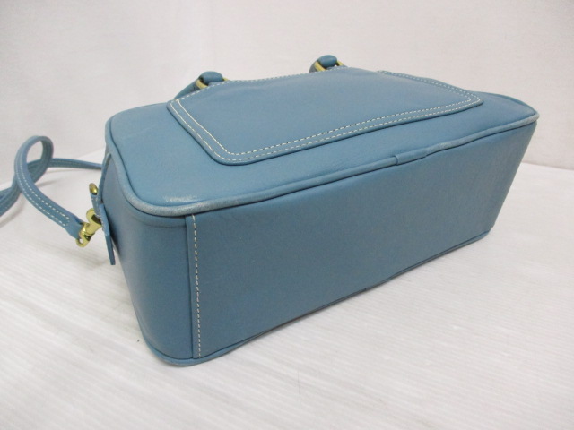 コーチ COACH 9768 2WAY ショルダー ハンド バッグ ターコイズ レザー 