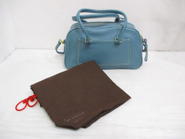 コーチ COACH 9768 2WAY ショルダー ハンド バッグ ターコイズ レザー 