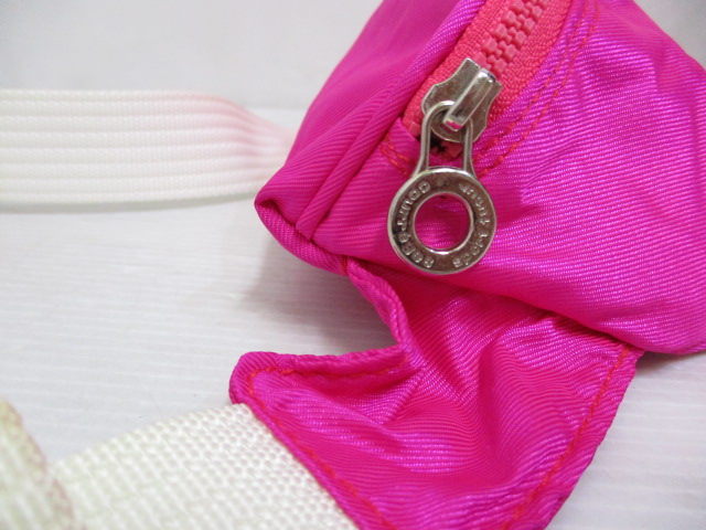 クレージュ Courreges ナイロン ウエスト ポーチ ボディ バッグ ピンク 白 レディース 065 ベクトルパーク クレージュ Courreges ナイロン ウエスト ポーチ ボディ バッグ ピンク 白 レディース 065 ベクトルパーク