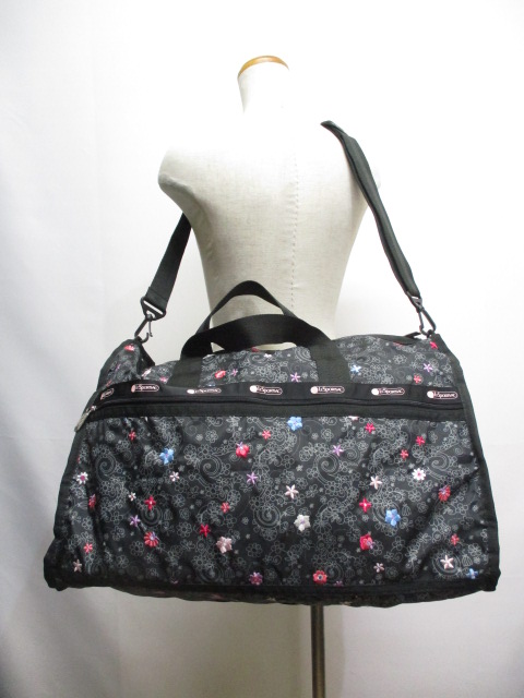 レスポートサック LesportSAC 美品 2WAYショルダー ボストン バッグ 花
