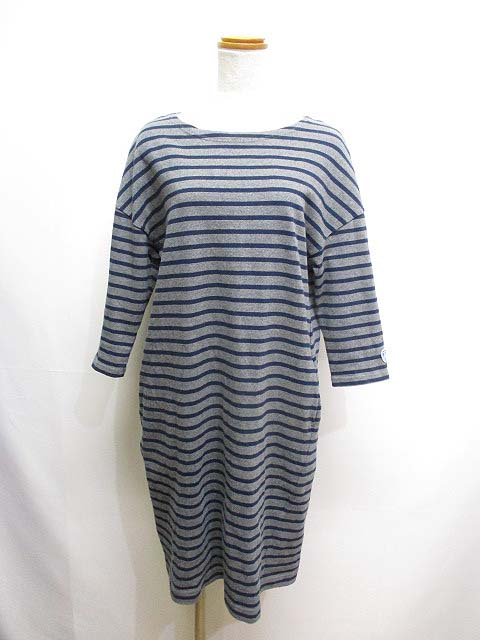 オーチバル Orcival オーシバル 七分袖 ボートネック ボーダー ワンピース F ダークグレー Rc 9074 日本製 レディース 065 ベクトルパーク