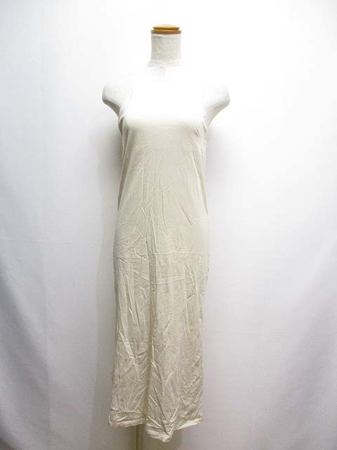 ザラ Zara ノースリーブ ワンピース S ライトベージュ ストレッチ アメリカンスリーブ レディース 065 ベクトルパーク