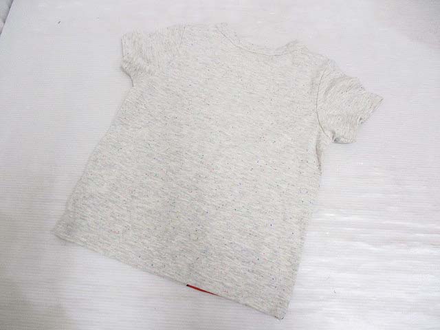 ディズニー Disney 美品 子供服 ミッキーマウス 半袖 ネップ Tシャツ 100 グレー キッズ 065 ベクトルパーク