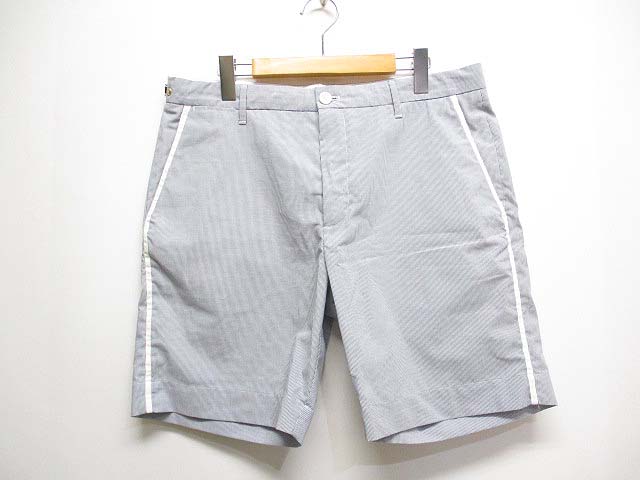 ザラマン Zara Man ピンストライプ柄 ショート パンツ 44 ブルー 薄手 ジッパーフライ メンズ 065 ベクトルパーク