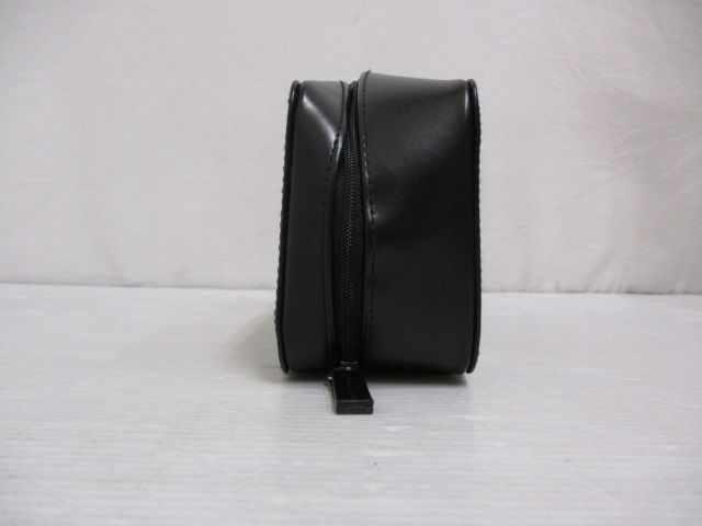 美品 シュウウエムラ アトリエメイド 化粧 コスメ ポーチ コンパクト ケース 黒 ブラック 裏地付き スクエア レザー レディース 065 ベクトルパーク