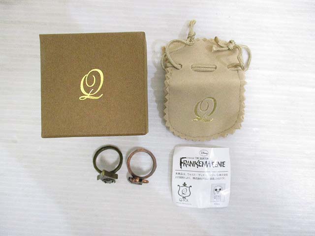 未使用品 キューポット Q Pot X ディズニー Disney リング 指輪 10号 2個セット フランケンウィニー レディース 065 ベクトルパーク