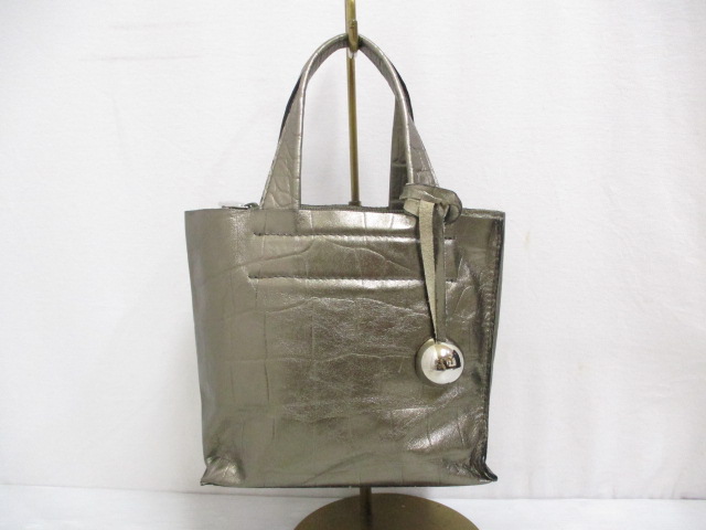 フルラ FURLA クロコ型押し レザー ミニ トート ハンド バッグ 