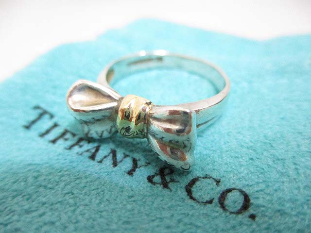 ティファニー TIFFANY & CO. リング 指輪 リボン 925 750 K18 11号 