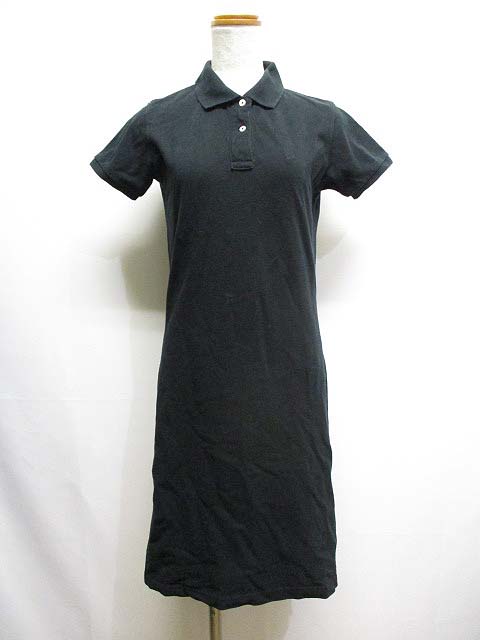 ラルフローレン Ralph Lauren ポロシャツ ワンピース 半袖 160 黒 ブラック コットン 綿100 ポニー刺繍 正規 ジュニア ガール レディース 065 ベクトルパーク