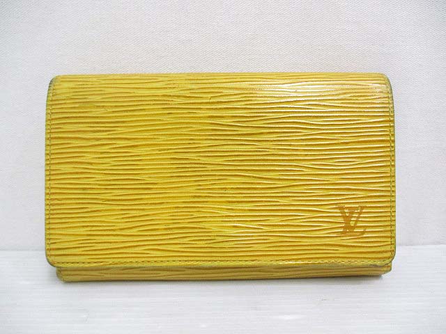 ルイヴィトン LOUIS VUITTON エピ ポルトフォイユ トレゾール レザー