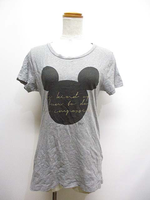 エイチ エム H M X Disney ミッキーマウス 半袖 Tシャツ S グレー レディース 065 ベクトルパーク