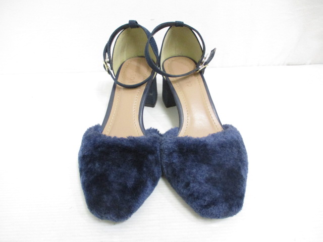 クロッシー Closshi フェイクファー スエード調 パンプス サンダル L 紺 ネイビー 靴 シューズ アンクルストラップ レディース 065 ベクトルパーク クロッシー Closshi フェイクファー スエード調 パンプス サンダル L 紺 ネイビー 靴 シューズ アンクルストラップ レディース 065 ベクトルパーク
