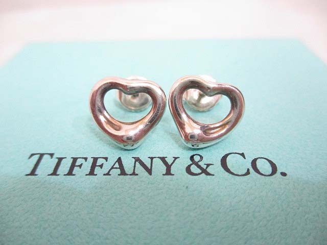 ティファニー TIFFANY & CO. 美品 ピアス オープンハート エルサ 
