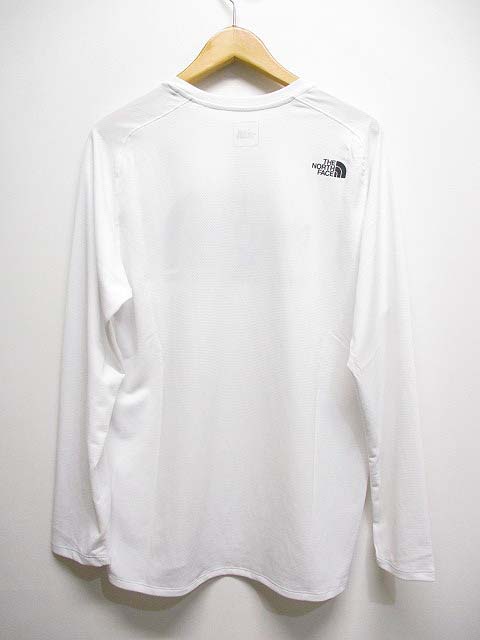 THE NORTH FACE メッシュ長袖シャツ ホワイト　Sサイズ ザノースフェイス THE NORTH FACE 美品 NT12093 長袖 GTDロゴ クルー L