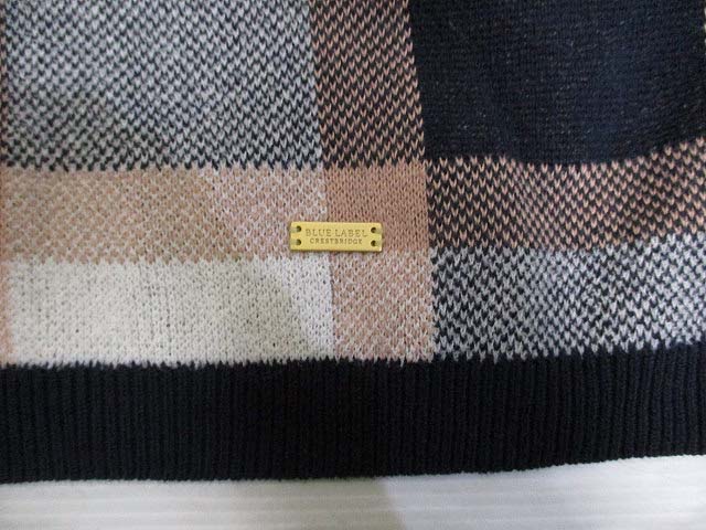 福袋セール ブロックチェック柄 Crestbridge Label Blue ブルーレーベルクレストブリッジ ニット レディース 後ろレースアップ ネイビー ピンク 38 ワンピース ワンピース Backtohealthwoodbury Com