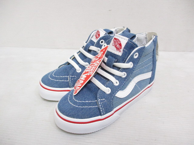 未使用品 バンズ Vans Sk8 Hi Zip Denim ハイカット スニーカー ベビーシューズ 13cm 青 ブルー デニム 靴 かかとファスナー 子供靴 箱付き キッズ 065 ベクトルパーク 未使用品 バンズ Vans Sk8 Hi Zip Denim ハイカット スニーカー ベビーシューズ 13cm 青 ブルー デニム 靴 かかとファスナー 子供靴 箱付き キッズ 065 ベクトルパーク