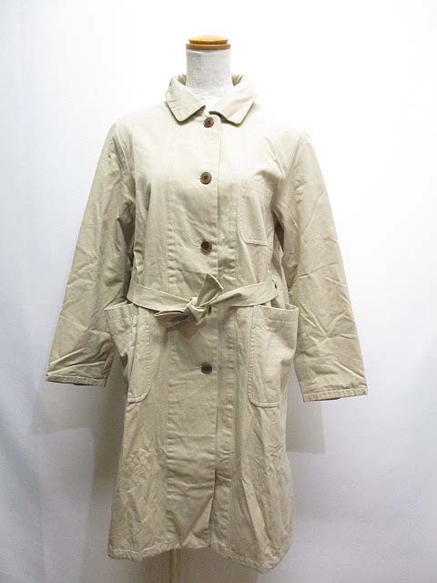 ヤエカ Yaeca ステンカラー コート S ベージュ コットン 日本製 レディース 065 ベクトルパーク