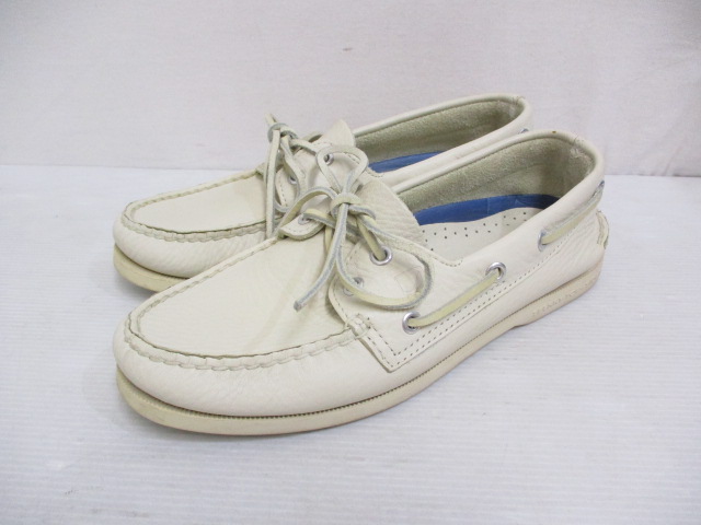 スペリー トップサイダー Sperry Top Sider レザー デッキ シューズ ローファー 8m 26cm相当 ベージュ 靴 レースアップ メンズ 065 ベクトルパーク