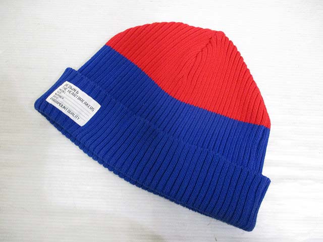 ベドウィン Bedwin The Heartbreakers バイカラー ニット帽 ニットキャップ 帽子 ブルー 赤 日本製 メンズ 065 ベクトルパーク