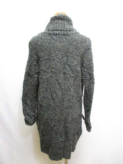 ジーナシス Jeanasis ショール ニット ロング カーディガン F チャコールグレー ウール混 アルパカ混 レディース 065 ベクトルパーク