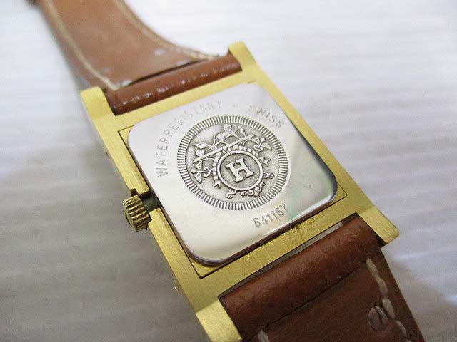 エルメス HERMES メドール ウォッチ 腕時計 クォーツ ◯X刻印 ゴールド
