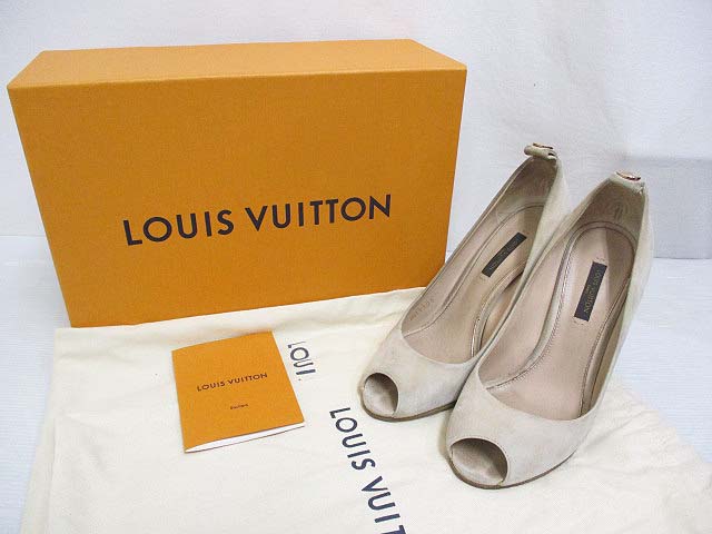 ルイヴィトン LOUIS VUITTON スエード レザー ハイヒール パンプス 