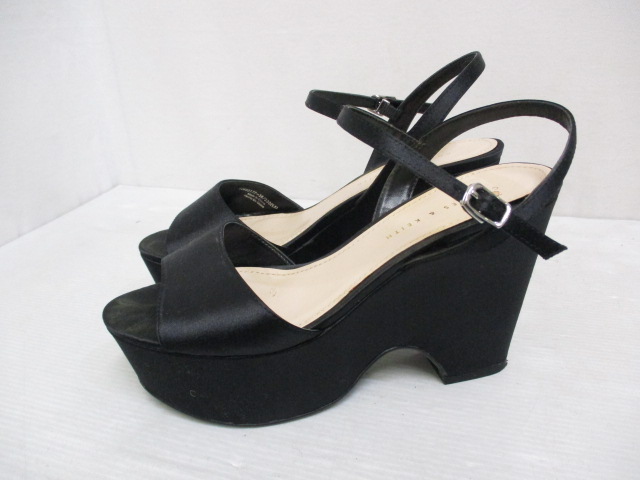 チャールズ キース Charles Keith ウエッジソール 厚底 サンダル 36 23cm 黒 ブラック 靴 シューズ アンクルストラップ レディース 065 ベクトルパーク