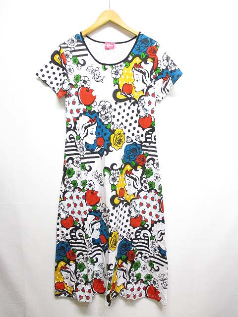 ディズニー Disney 白雪姫 半袖 ワンピース L 白 ホワイト レディース 065 ベクトルパーク